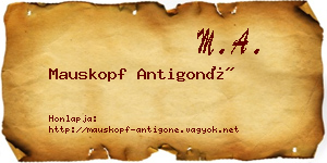 Mauskopf Antigoné névjegykártya